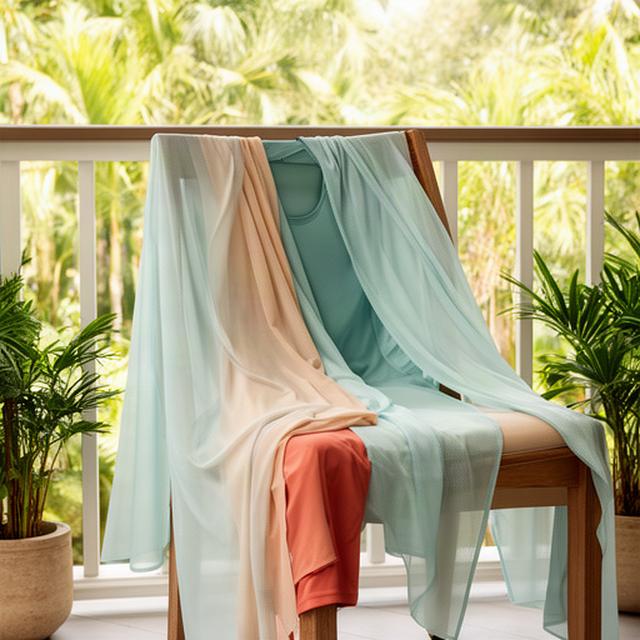 Light UV wrap draped over a breathable activewear outfit on a shaded Florida veranda